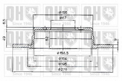 QUINTON HAZELL bdc3422 -  Тормозной диск